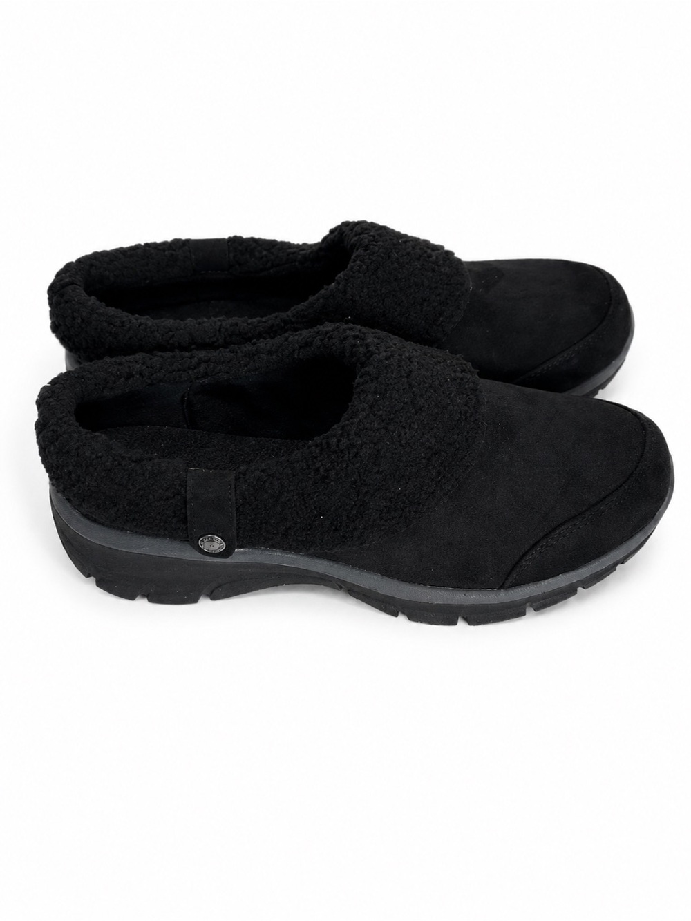 Skechers Cozy Faux Fur Slip On Clogs Women’s Size 10 Memory Foam Black